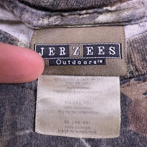 Vintage Jerzees‎ Outdoors Camouflage Long Sleeve T Shirt Men XL Mossy Oak - Picture 3 of 12